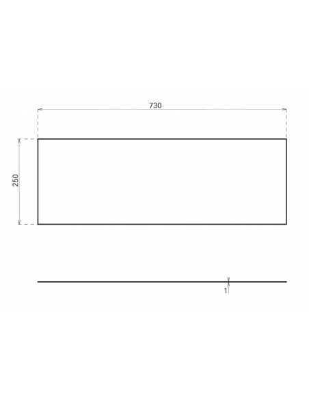 Piastra adesiva per parte inferiore porta in acciaio inox, 250 x 730 mm – THIRARD