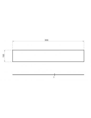 Piastra adesiva per parte inferiore porta in acciaio inox, 150 x 930 mm – THIRARD