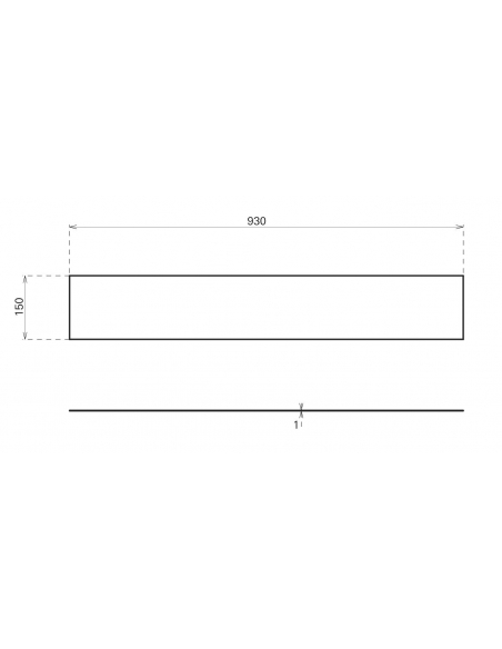 Piastra adesiva per parte inferiore porta in acciaio inox, 150 x 930 mm – THIRARD