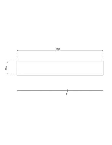 Piastra adesiva per parte inferiore porta in alluminio, 150 x 930 mm – THIRARD