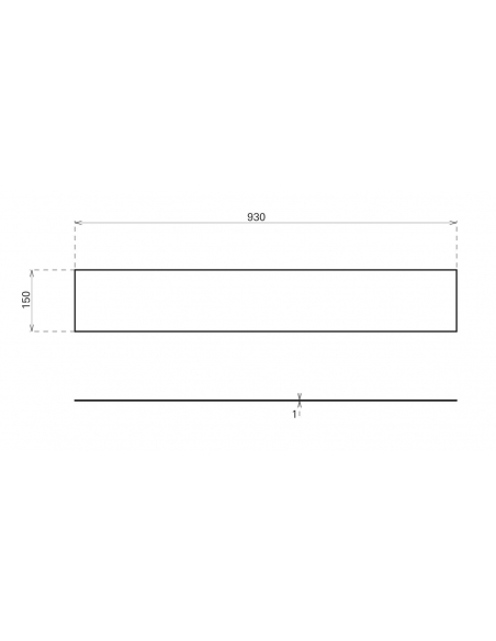 Piastra adesiva per parte inferiore porta in alluminio, 150 x 930 mm – THIRARD