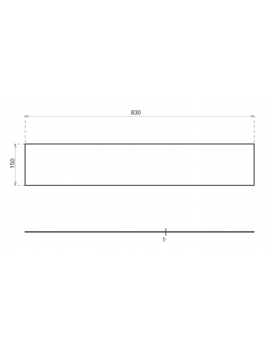 Piastra adesiva per parte inferiore porta in acciaio inox, 150 x 830 mm – THIRARD
