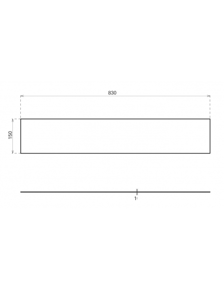 Piastra adesiva per parte inferiore porta in acciaio inox, 150 x 830 mm – THIRARD