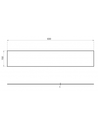 Piastra adesiva per parte inferiore porta in alluminio, 150 x 830 mm – THIRARD