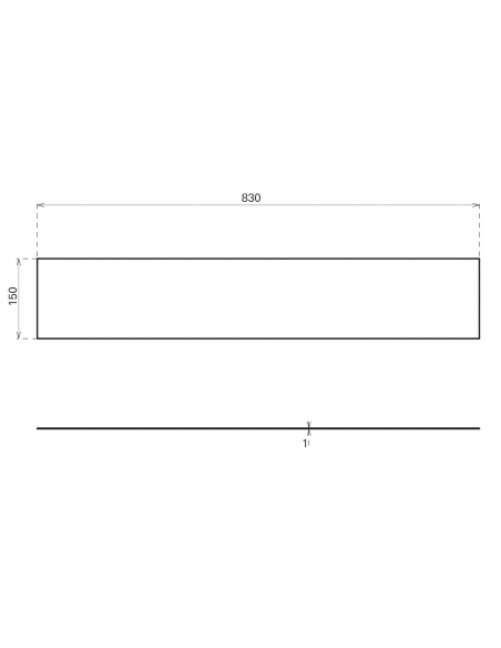 Piastra adesiva per parte inferiore porta in alluminio, 150 x 830 mm – THIRARD