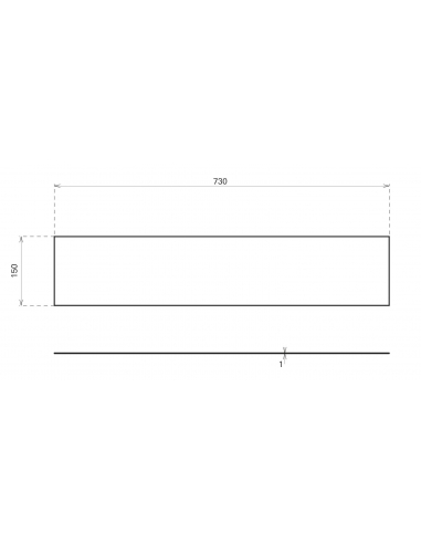 Piastra adesiva per parte inferiore porta in acciaio inox, 150 x 730 mm – THIRARD