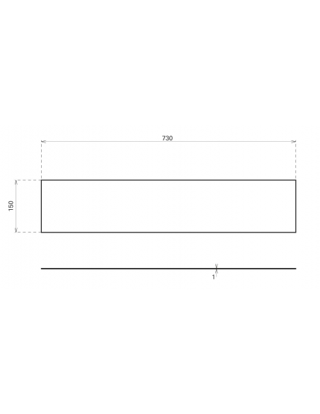 Piastra adesiva per parte inferiore porta in acciaio inox, 150 x 730 mm – THIRARD