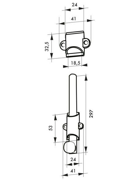 Chiavistello da applicare 300 mm – THIRARD