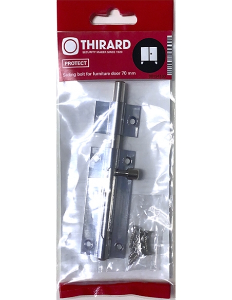 Vista aggiuntiva 1 di Chiavistello in ottone cromato 70 mm – THIRARD