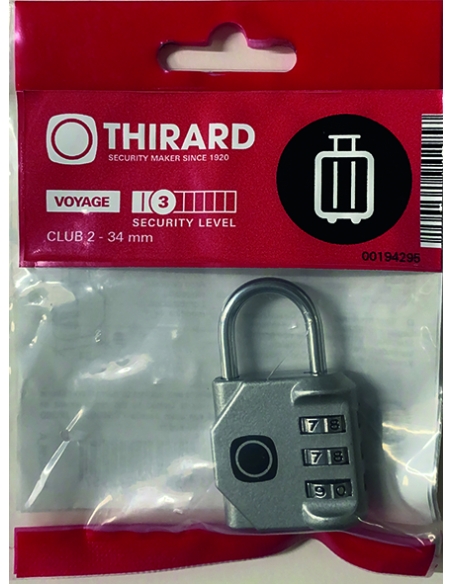 Vista aggiuntiva 1 di Lucchetto CLUB 2 30 mm con combinazione modificabile – THIRARD