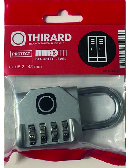 Vista aggiuntiva 1 di Lucchetto CLUB 2 40 mm con combinazione modificabile – THIRARD