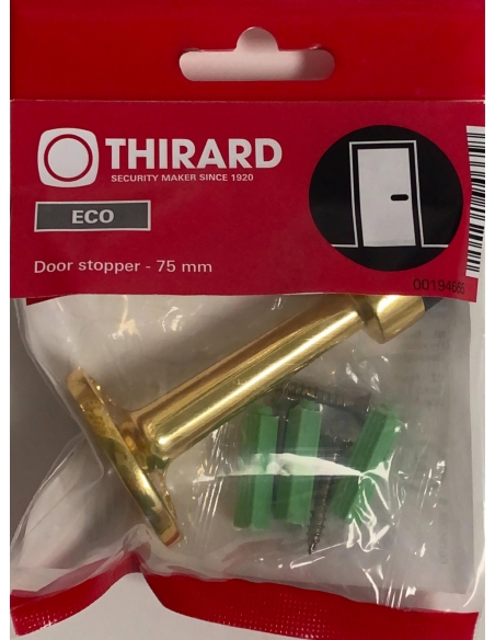 Vista aggiuntiva 1 di Fermaporta a colonna 75 mm, finitura dorata – THIRARD