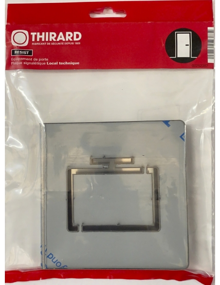 Vista aggiuntiva 1 di Targa segnaletica «Sala TV e video», acciaio inox spazzolato, 120 x 120 mm – THIRARD