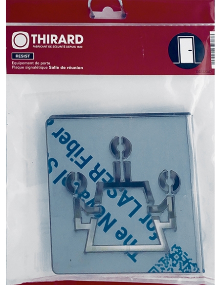 Vista aggiuntiva 1 di Targa segnaletica «WC uomo/donna accessibile», acciaio inox spazzolato, 120 x 120 mm, sagomata – THIRARD
