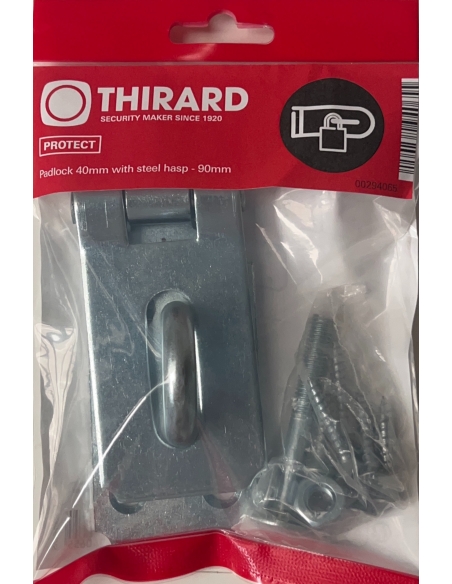 Vista aggiuntiva 1 di Portalucchetto rinforzato 90 mm con lucchetto – THIRARD