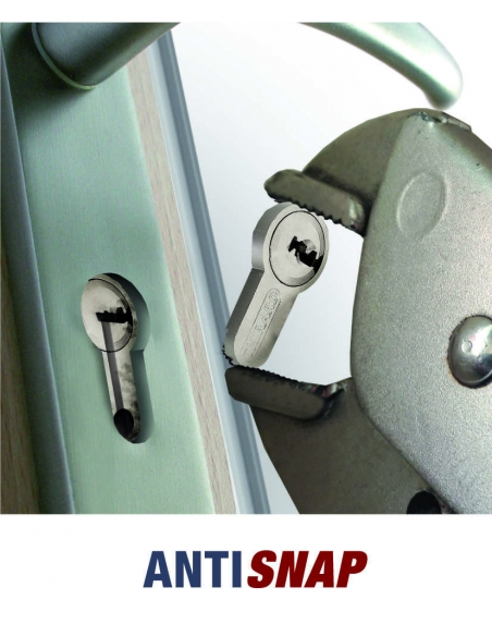Cilindro europeo Transit 2 con pomolo 40 x 40 mm, nichelato, 3 chiavi reversibili – THIRARD