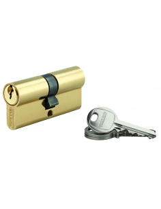 Cilindro europeo SA UNIKEY 35 x 35 mm in ottone, chiave uguale, 3 chiavi, vite 50 mm - THIRARD
