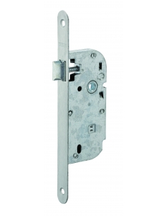 Serratura ECO da incasso, asse 40 mm, solo scrocco, frontale inox arrotondato, senza incontro – THIRARD