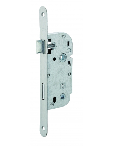 Serratura ECO da incasso per WC, asse 40 mm, frontale inox arrotondato, senza incontro – THIRARD