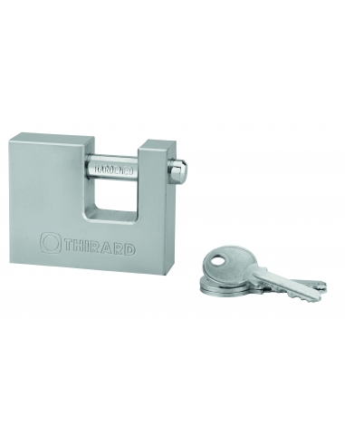 Lucchetto LAND arco in acciaio con 2 chiavi UNIKEY a chiave uguale THIRARD
