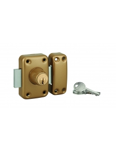 Chiavistello di sicurezza CAPITAL a doppio cilindro Ø 23 x 45 mm, finitura epossidica oro, 3 chiavi – THIRARD
