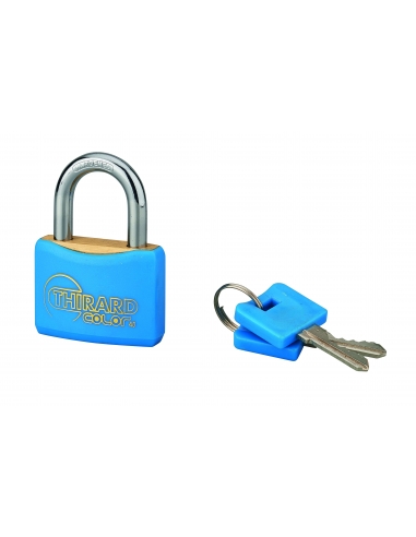 Lucchetto MACH Color 40 mm con arco in acciaio, 2 chiavi – THIRARD