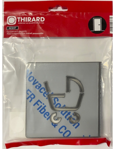 Targa Locale passeggini in acciaio inox spazzolato, 120 x 120 mm – THIRARD
