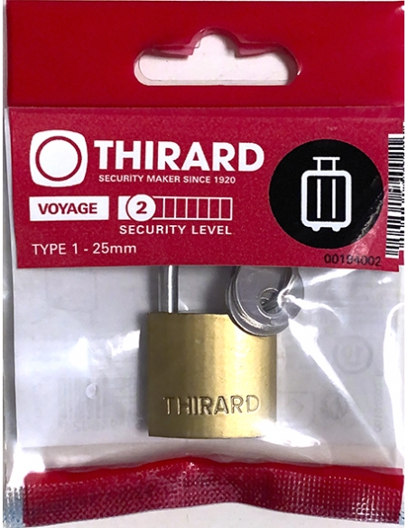 Vista aggiuntiva 1 di Lucchetto TYPE 1 25 mm, 2 chiavi – THIRARD