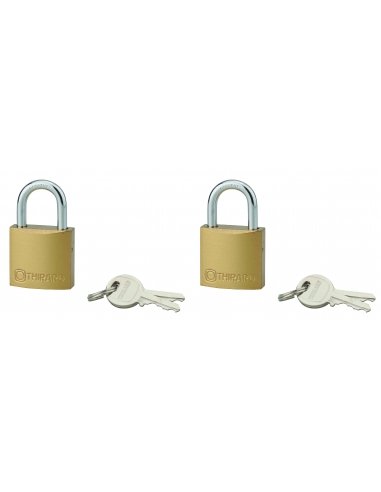Set di 2 lucchetti TYPE 1 30 mm a chiave uguale, 4 chiavi – THIRARD