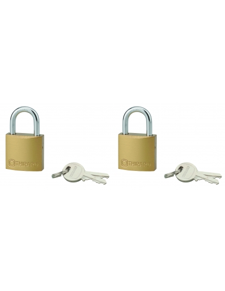 Set di 2 lucchetti TYPE 1 30 mm a chiave uguale, 4 chiavi – THIRARD