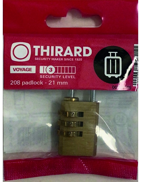 Vista aggiuntiva 1 di Lucchetto MACH 2 208 da 21 mm con combinazione modificabile – THIRARD