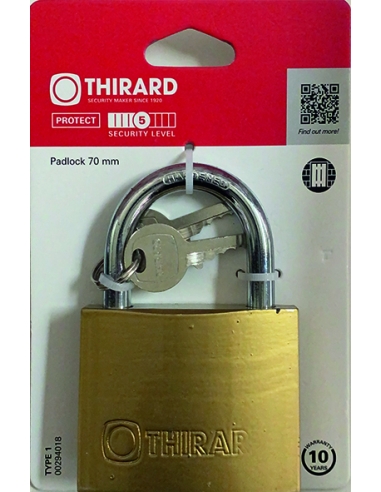 Lucchetto TYPE 1 75 mm, 2 chiavi – THIRARD