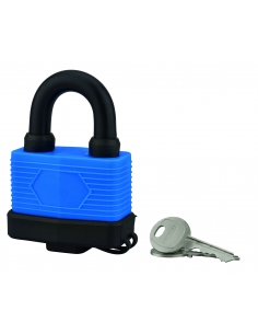 Lucchetto in acciaio 65 mm rivestito in PVC colorato, 2 chiavi – THIRARD