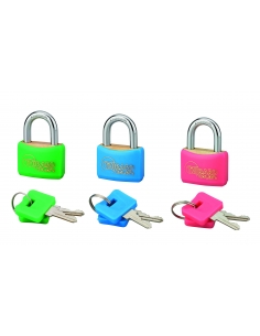 Set di 3 lucchetti colorati 30 mm a chiave uguale – THIRARD