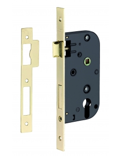 Serratura da incasso 70 x 50 mm, asse 50 mm, finitura ottonata – THIRARD