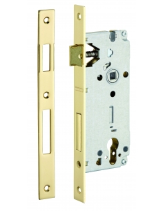 Cassa serratura per cilindro, asse 45 mm, frontale finitura ottone – THIRARD