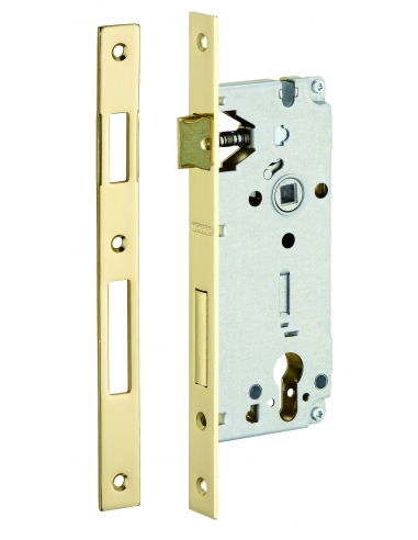 Cassa serratura per cilindro, asse 45 mm, frontale finitura ottone – THIRARD