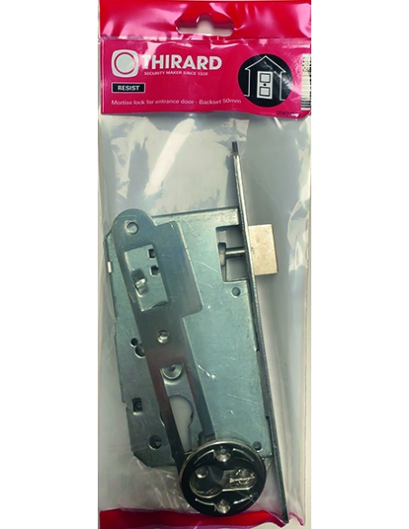 Vista aggiuntiva 1 di Cassa serratura per cilindro, asse 50 mm, frontale nichelato – THIRARD