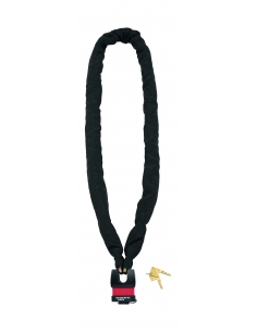 Catena rivestita in nylon L 1,50 m con lucchetto ad arco inox – THIRARD