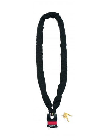 Catena rivestita in nylon L 1,50 m con lucchetto ad arco inox – THIRARD