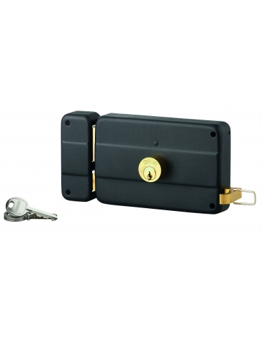 Serratura da applicare a doppio cilindro 45 mm, 5 perni, tirante, sinistra – THIRARD