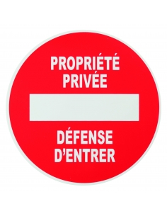 Targa segnaletica adesiva Ø 180 mm, “Propriété privée” (Proprietà privata) – THIRARD