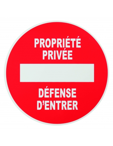 Targa segnaletica adesiva Ø 180 mm, “Propriété privée” (Proprietà privata) – THIRARD