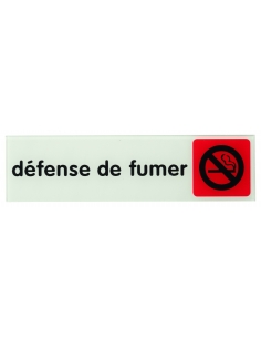 Targa segnaletica adesiva 170 x 45 mm, “Défense de fumer” (Vietato fumare) – THIRARD