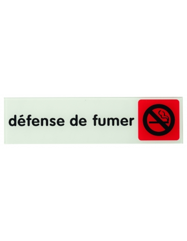 Targa segnaletica adesiva 170 x 45 mm, “Défense de fumer” (Vietato fumare) – THIRARD
