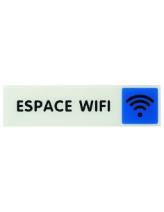 Targa segnaletica adesiva 170 x 45 mm, “Espace Wifi” (Area Wi-Fi) – THIRARD