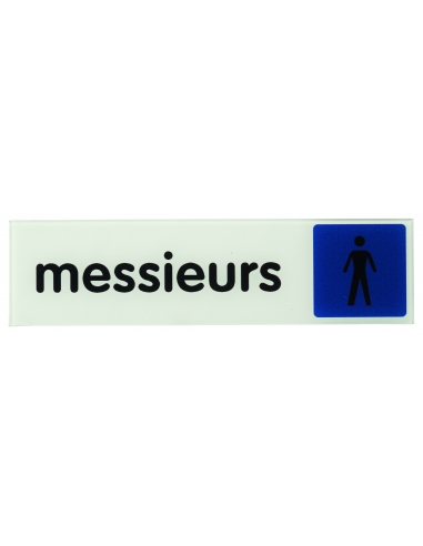Targa segnaletica adesiva 170 x 45 mm, “Messieurs” (Uomini) – THIRARD