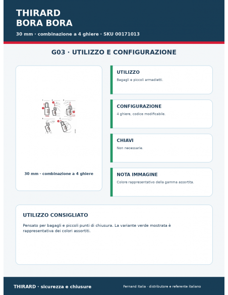 Lucchetto BORA BORA: utilizzo e configurazione – THIRARD