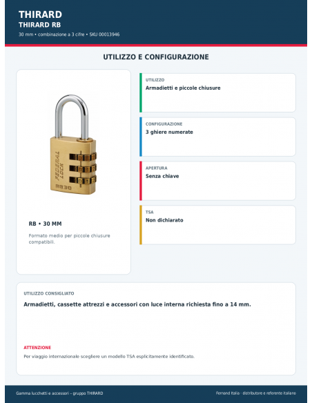 RB • 30 MM: utilizzo e configurazione – THIRARD