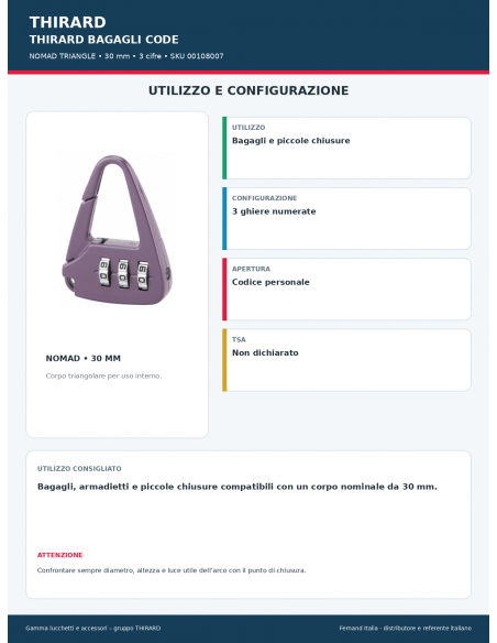 NOMAD TRIANGLE: utilizzo e configurazione – THIRARD